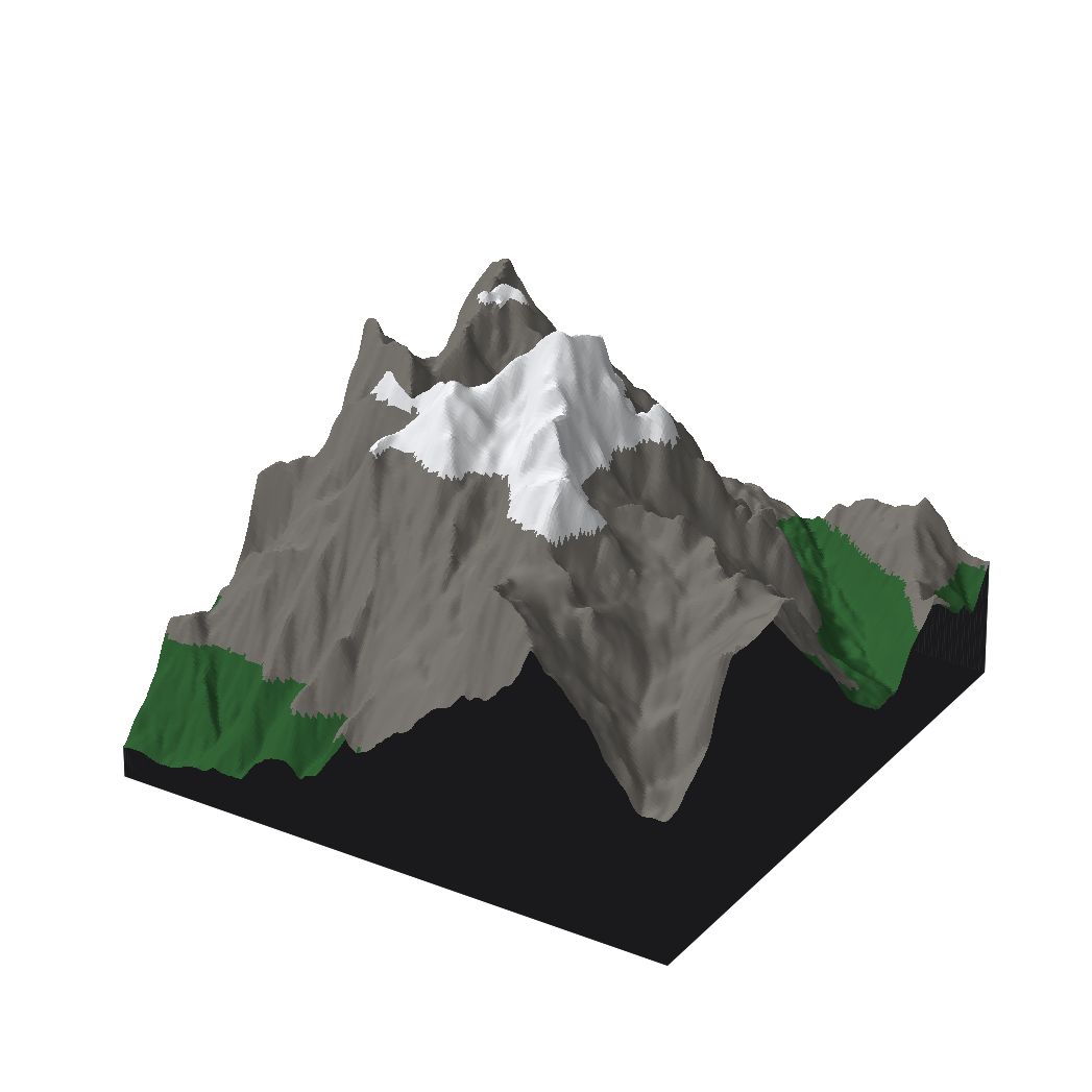 3D-printable model of Mont Blanc